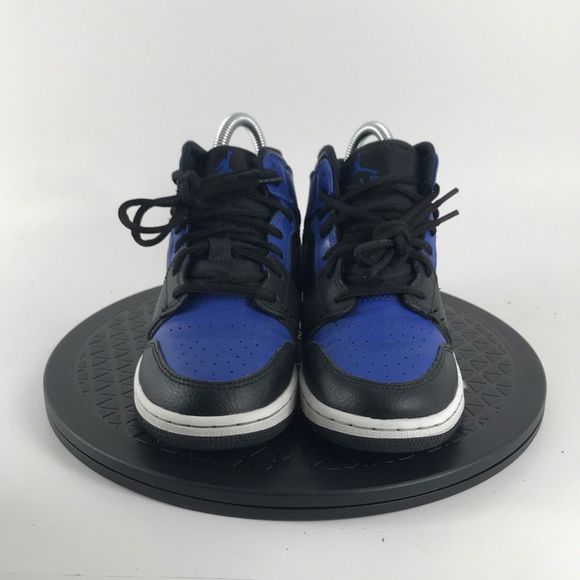 Nike Air Jordan 1 Mid GS Hyper Royal Blue/Black 554725-077 Youth Size 4Y - Picture 2 of 12